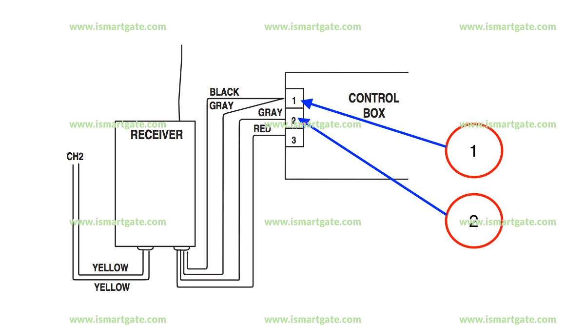 Wiring diagram for Linear Multi-Code 1099-50